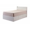 定製150X190白橡木色床頭箱屏床 單床