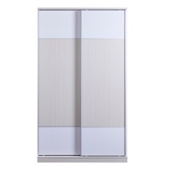 Dolce Plus 39.4寸白橡木色配白色雙趟門衣櫃