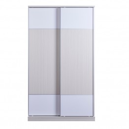 Dolce Plus 39.4寸白橡木色配白色雙趟門衣櫃
