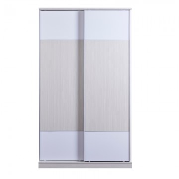 Dolce Plus 39.4寸白橡木色配白色雙趟門衣櫃